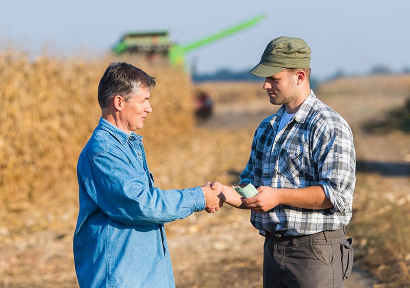 Men Shaking Hands after Auction Deal